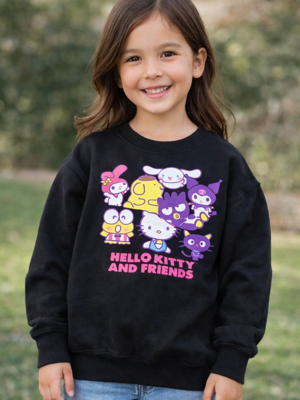 Hello Kitty Women’s Medium Black Pullover Sweatshirt